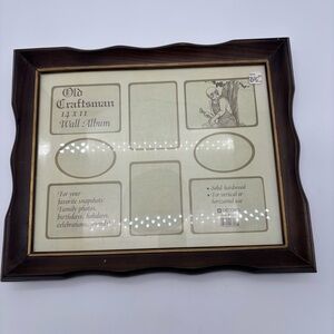 New Vintage Old Craftsman 14x11 Hardwood Wall Album Frame Small Scuffs